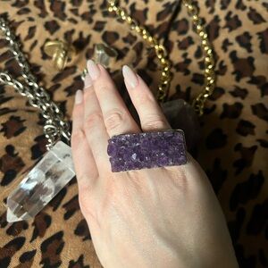 Amethyst Crystal Ring